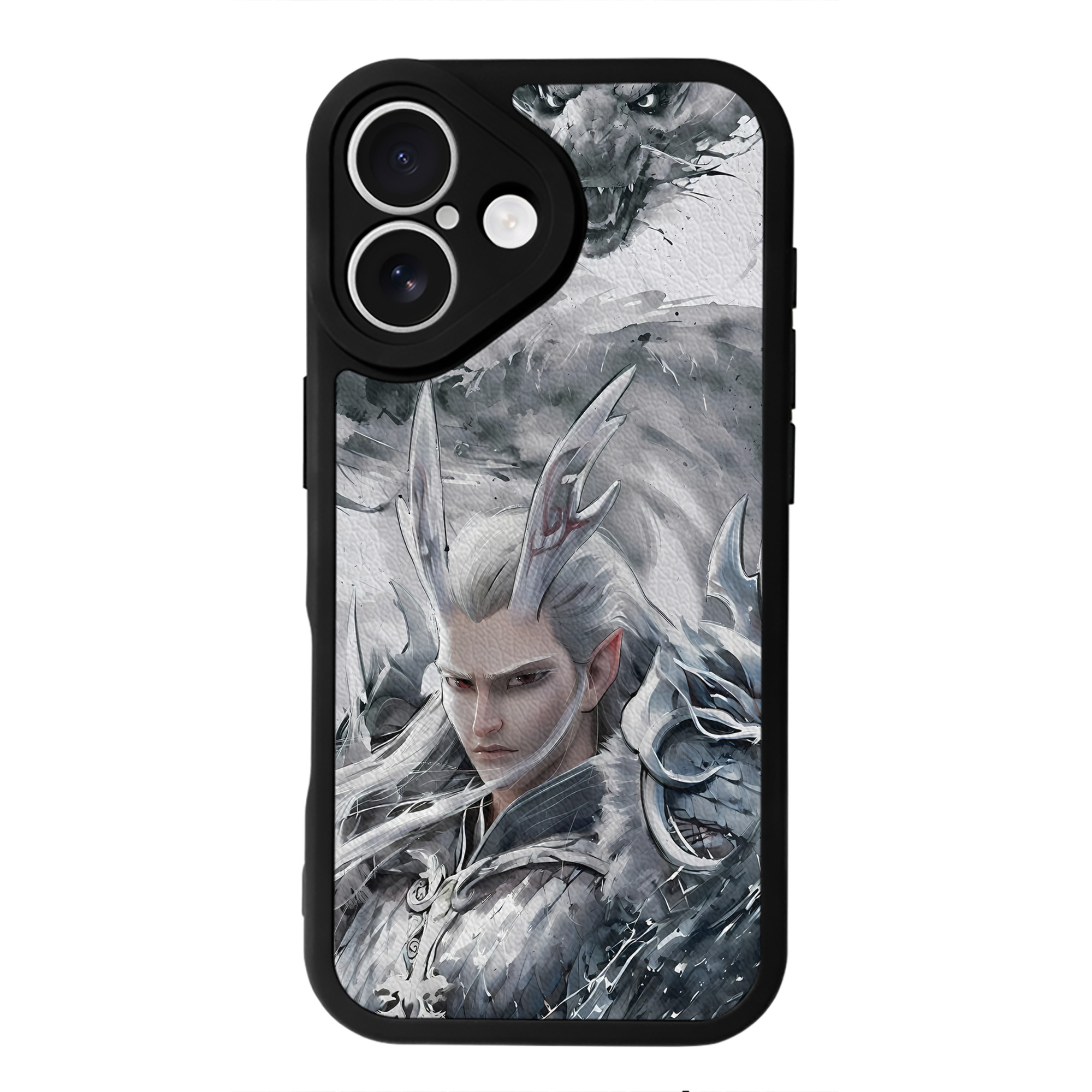 （画像用） Ne Zha 2 ナタ 魔童の大暴れ 【iPhone 16シリーズ対応】シリコンスマホケース（レザー調） 材質：シリコン
